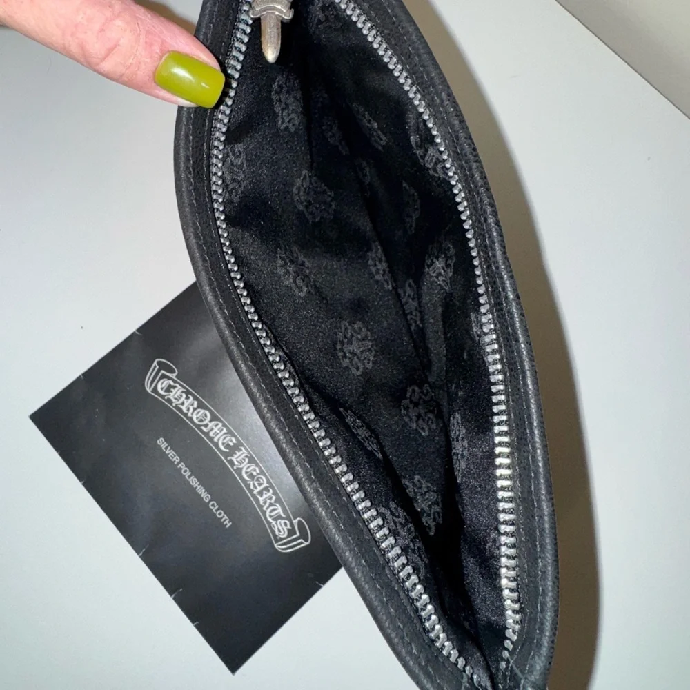 Chrome Hearts Black Leather Pouch - Picture 3 of 4
